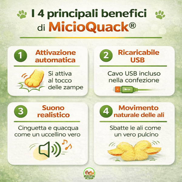 MICIOQUACK® PULCINO INTERATTIVO PER GATTI