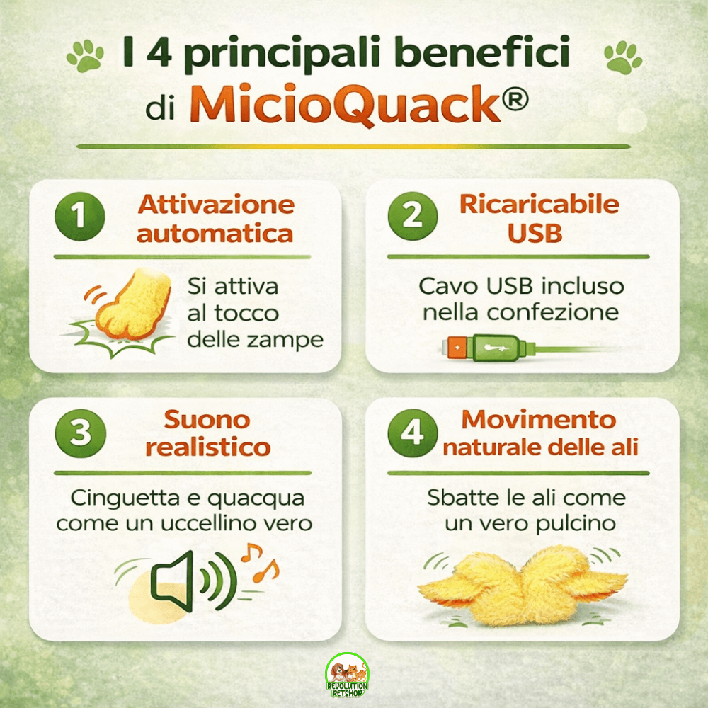 MICIOQUACK® PULCINO INTERATTIVO PER GATTI