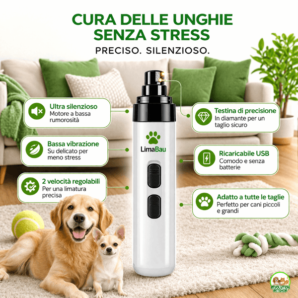 LimaBau® La Lima elettrica Sicura per le Unghie del tuo Cane