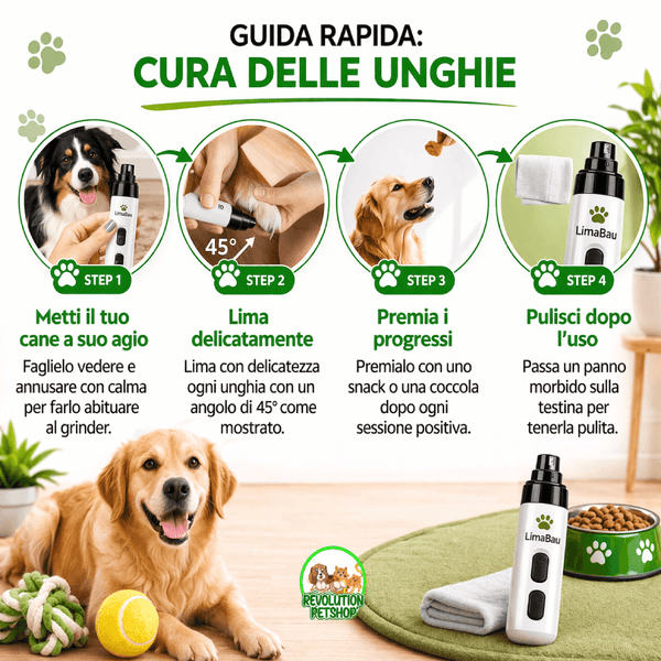 LimaBau® La Lima elettrica Sicura per le Unghie del tuo Cane