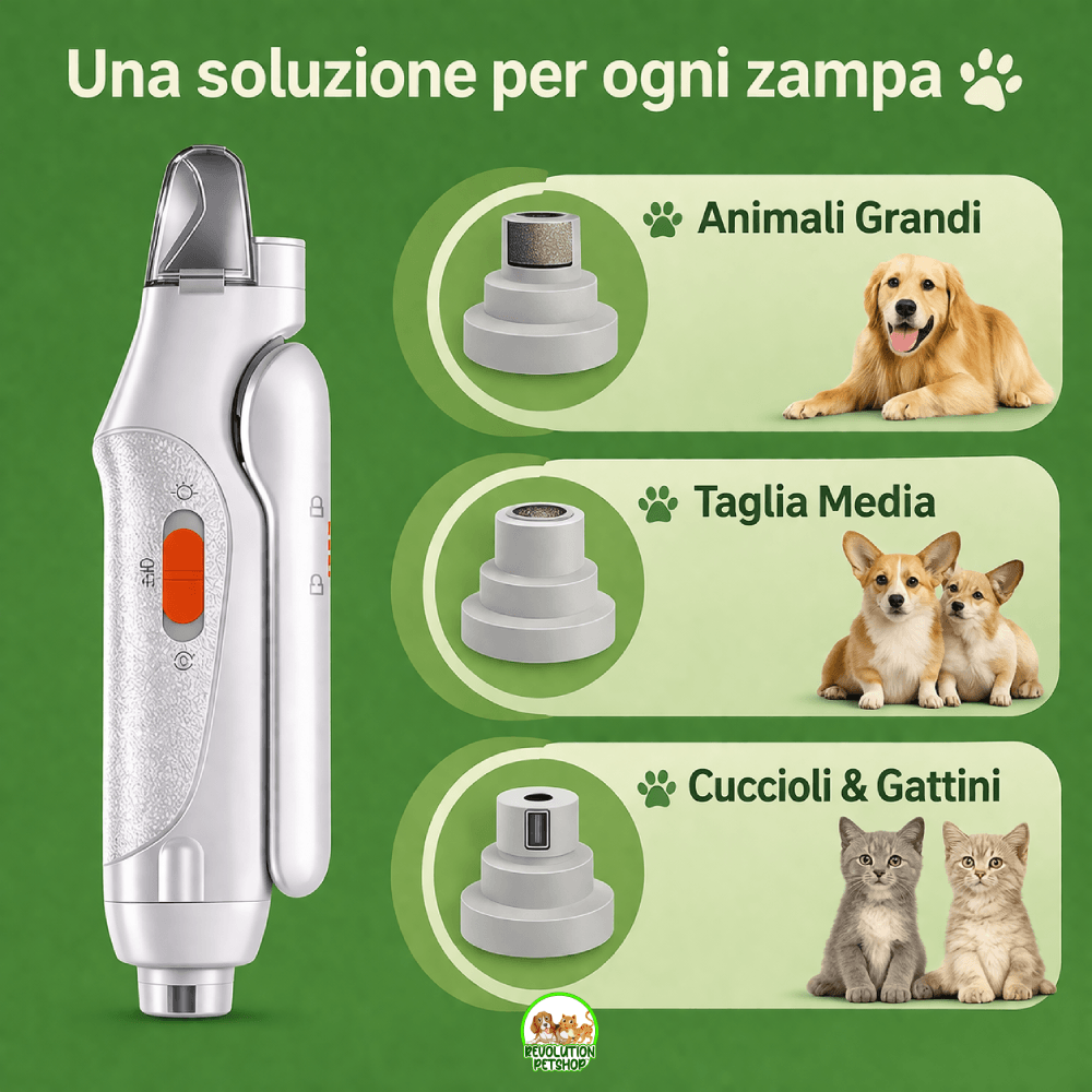 CuraZampa® | Taglia Unghie con Luce LED per Taglio Sicuro e Preciso