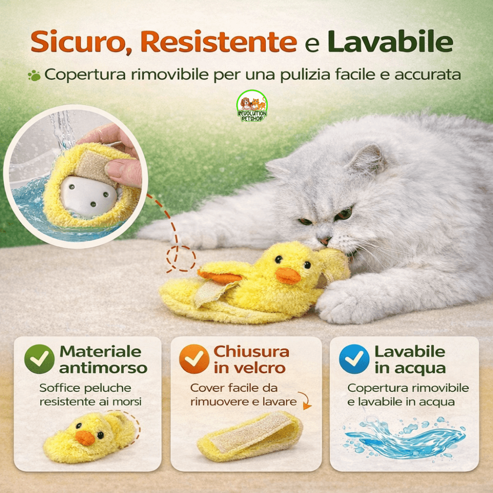 MICIOQUACK® PULCINO INTERATTIVO PER GATTI