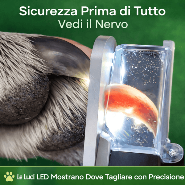 CuraZampa® | Taglia Unghie con Luce LED per Taglio Sicuro e Preciso