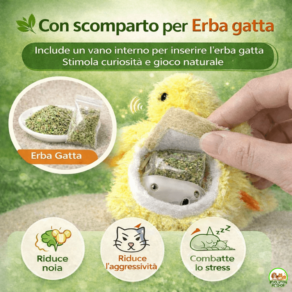 MICIOQUACK® PULCINO INTERATTIVO PER GATTI