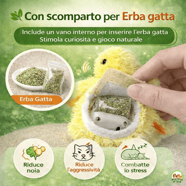 MICIOQUACK® PULCINO INTERATTIVO PER GATTI