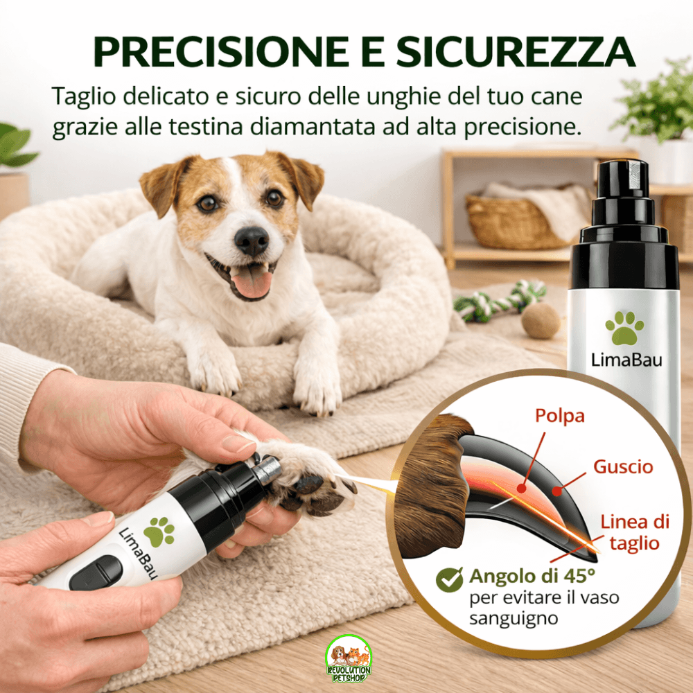 LimaBau® La Lima elettrica Sicura per le Unghie del tuo Cane