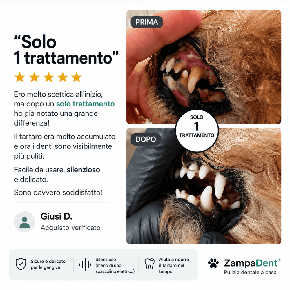 ZampaDent™ Dispositivo Professionale per la Pulizia Dentale del Cane