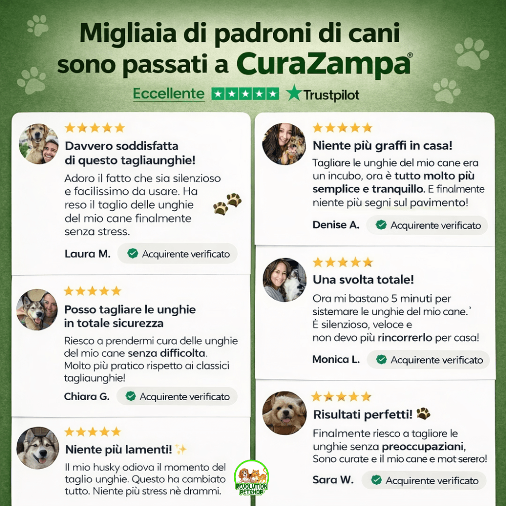 CuraZampa® | Taglia Unghie con Luce LED per Taglio Sicuro e Preciso
