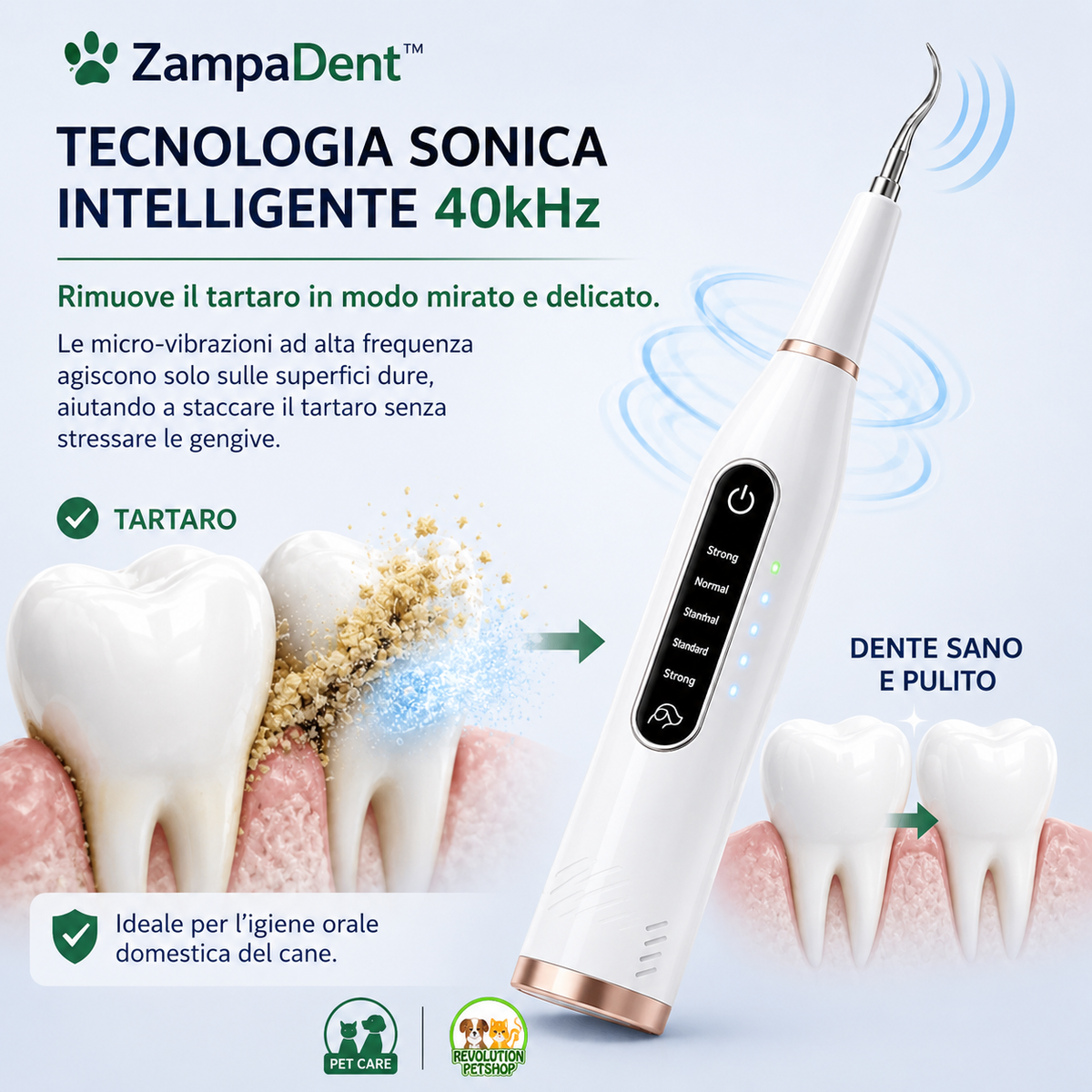 ZampaDent™ Dispositivo Professionale per la Pulizia Dentale del Cane