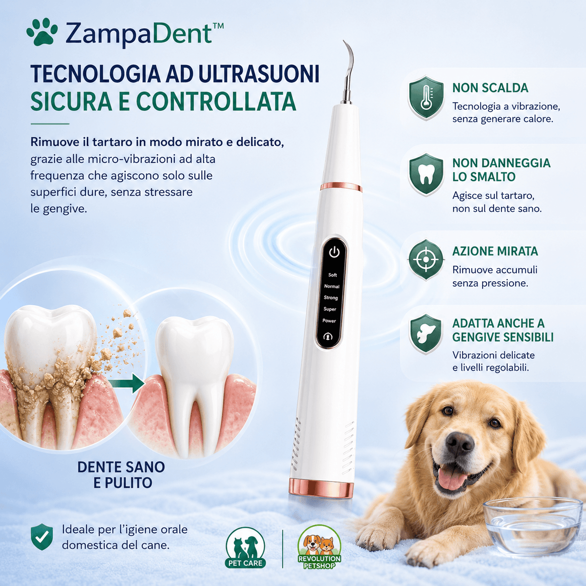ZampaDent™ Dispositivo Professionale per la Pulizia Dentale del Cane