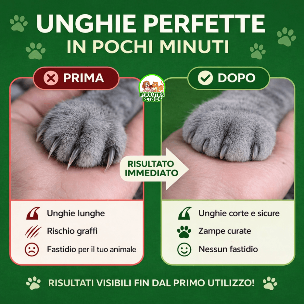 CuraZampa® | Taglia Unghie con Luce LED per Taglio Sicuro e Preciso